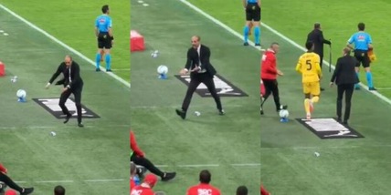 Allegri tarantolato in panchina durante Milan-Fiorentina: che urlacci a De Winter prima di entrare!