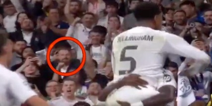 Tifoso vip dell'Inter esulta al gol del Real contro la Juve al Bernabeu: lo riconoscete?