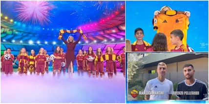 Lorella Cuccarini si emoziona in diretta per la Roma: cosa hanno fatto Pellegrini, Mancini e i piccoli...