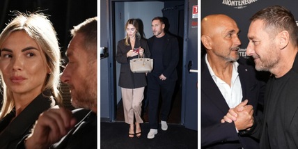 Totti e Spalletti insieme a Milano, ma Noemi Bocchi ruba la scena a tutti