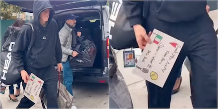 Sinner, un portafortuna speciale: il cartello di un piccolo fan, ecco cosa c'è scritto