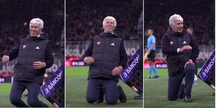 Gasperini non ci crede, la reazione sconfortata dopo il rigore sbagliato da Dybala