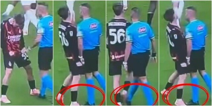 Guida e il calcetto a Saelemaekers durante Milan-Roma. Cesari in tv dice la sua: "Un gesto volontario"