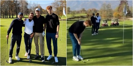 Sinner si dà al golf prima delle Atp Finals: va in buca e accende la sfida con De Minaur