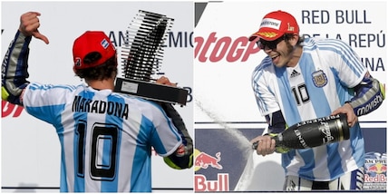 Valentino Rossi e il ricordo da brividi per Maradona: "Mi prese la mano e la baciò..."