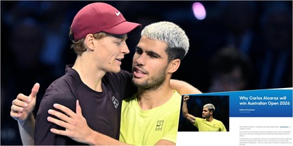 L'Australian Open snobba Sinner: "Ecco perché lo vincerà Alcaraz..."