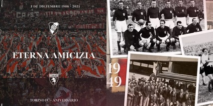 Il River Plate festeggia i 119 anni di vita del Torino