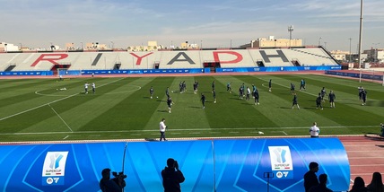 Il Napoli si allena a Riyadh prima della finale con il Bologna