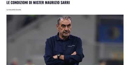 Lazio, Sarri sta bene dopo l’intervento chirurgico