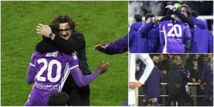 Segna Kean e Vanoli impazzisce di gioia: le immagini del lungo abbraccio