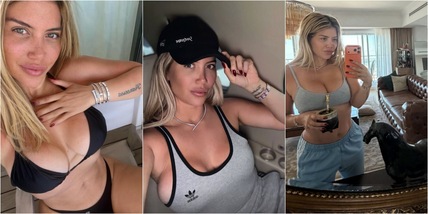 Wanda Nara e il dettaglio hot riflesso sullo specchio che fa impazzire i fan sui social