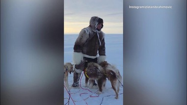 Ibrahimovic al polo nord come un eschimese