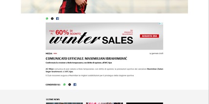 Ibrahimovic jr lascia il Milan: ufficiale il trasferimento all'Ajax