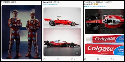 Dal dentifricio alla cioccolata: la nuova Ferrari di Hamilton e Leclerc scatena l'ironia dei tifosi