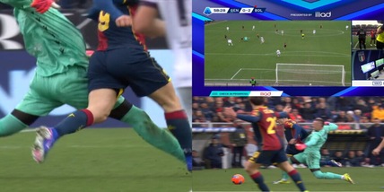 Follia Skorupski, sbaglia l'uscita e travolge Vitinha: è rosso! La sequenza