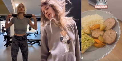 Elena Santarelli, prima la palestra e poi..un buon pranzo