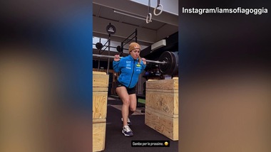 Allenamento sulle gambe per Sofia Goggia