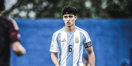 Matías Satas e la fascia di capitano dell’Argentina Under 17