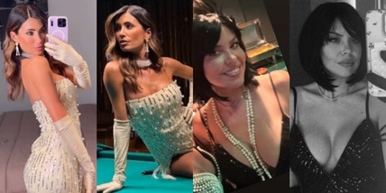 Federica Nargi e Costanza Caracciolo super sexy ai 50 anni di Brocchi: le foto del party