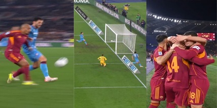 Super gol di Malen, Roma avanti contro il Cagliari: Caprile non può nulla sul pallonetto