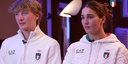 Flora e Miro Tabanelli a Casa Italia Livigno