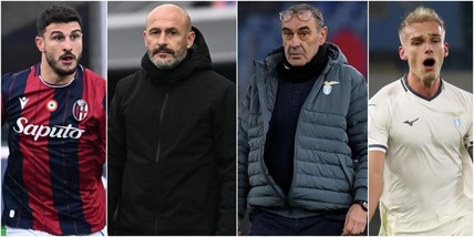 Bologna-Lazio, le formazioni ufficiali di Italiano e Sarri