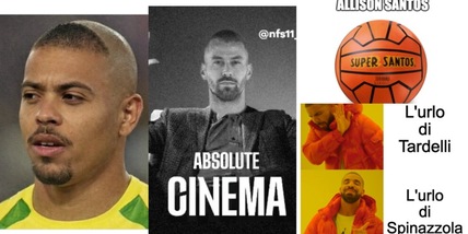 Malen come Ronaldo, il gol dell'ex Spinazzola e il super Santos: il pari tra Napoli e Roma scatena le ironie