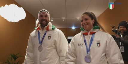 Lorenzo Sommariva e Michela Moioli celebrati a Casa Italia Livigno