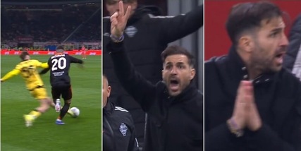 Saelemaekers graziato dall'arbitro, Fabregas impazzisce in panchina e poi chiede scusa in tv Saelemaekers graziato dall'arbitro, Fabregas impazzisce in panchina e poi chiede scusa in tv