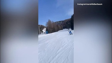 Lady De Rossi sfreccia sulla neve