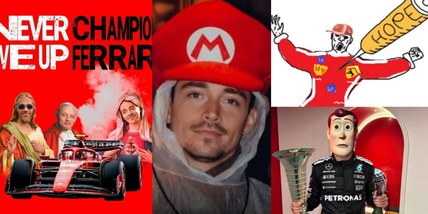 La Ferrari ci crede e lotta, Leclerc gioca a Mario Kart: social scatenati tra meme e ironie