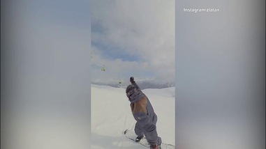 Ibrahimovic a 360 gradi sullo snowboard