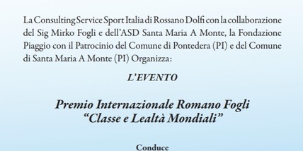Premio Romano Fogli, il 28 marzo la premiazione