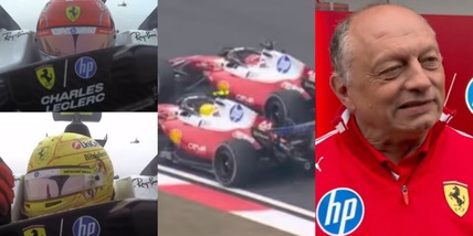 Tensione Ferrari? Macché, Leclerc e Hamilton lottano e si divertono. Il gesto dopo lo spettacolo in Cina spiega tutto
