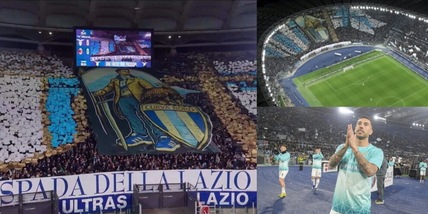 I tifosi della Lazio tornano all'Olimpico: la coreografia contro il Milan incanta anche Zaccagni