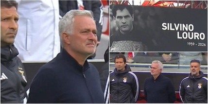 Mourinho in lacrime per Silvino: lo Special One si commuove durante il minuto di silenzio