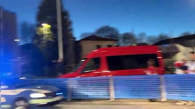 Italia-Irlanda del Nord, l'arrivo del pullman azzurro