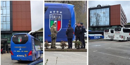 Zenica, tutto pronto per Bosnia - Italia: le FOTO in città e davanti all'hotel degli Azzurri