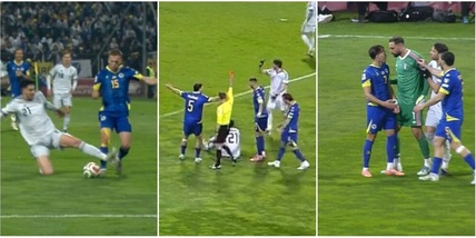 Bastoni, che follia: lascia l'Italia in 10! Espulsione diretta per il fallaccio a Memic. E Donnarumma accende la rissa