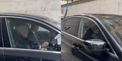 Il presidente Gravina in silenzio: il momento in cui lascia la sede della Figc a Roma