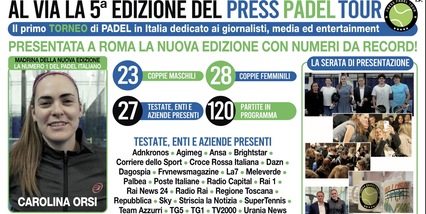 Press Padel Tour, a Roma al via la quinta edizione