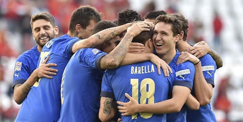 Pagelle Italia: lampo Barella, Chiesa a mille