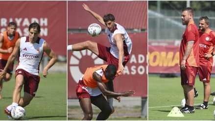 Roma, palestra e campo: le foto dell'allenamento dei giallorossi