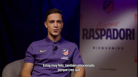 Raspadori: "Sono molto felice, è un sogno giocare nell'Atletico Madrid"