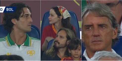Da Damiano David a Zoe Saldana, quanti vip in tribuna per Roma-Bologna