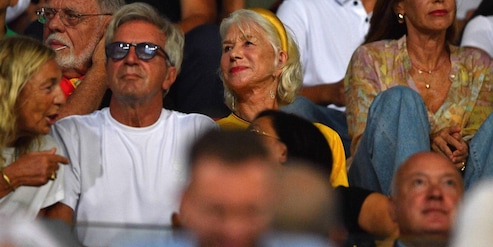 Il premio Oscar Helen Mirren tifosa speciale del Lecce per la sfida con il Milan