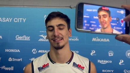 Alessandro Michieletto e la gioia dopo la vittoria al Mondiale contro l'Argentina