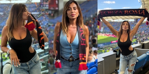 Roberta Pedrelli, che festa per la vittoria della Roma nel derby