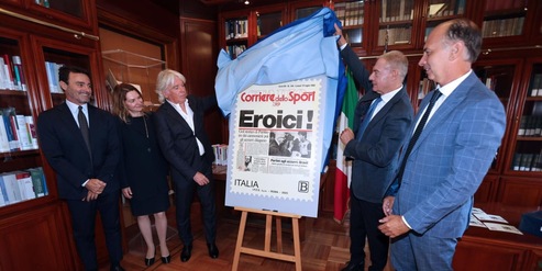 “Una grande storia italiana”, ecco il francobollo dei 100 anni del Corriere dello Sport