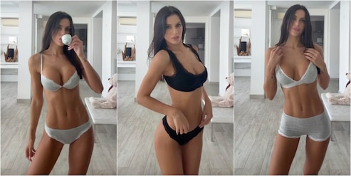 Antonella Fiordelisi, il caffè in intimo manda in tilt i social